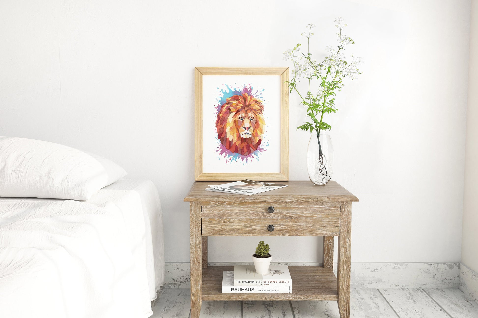 Lion Print, Geometric Animal, African Animals, Abstract Animal Art, Big Cats, Lion Decor, Wildlife, Safari Nursery, Modern Wall Art - Debra Marie Art