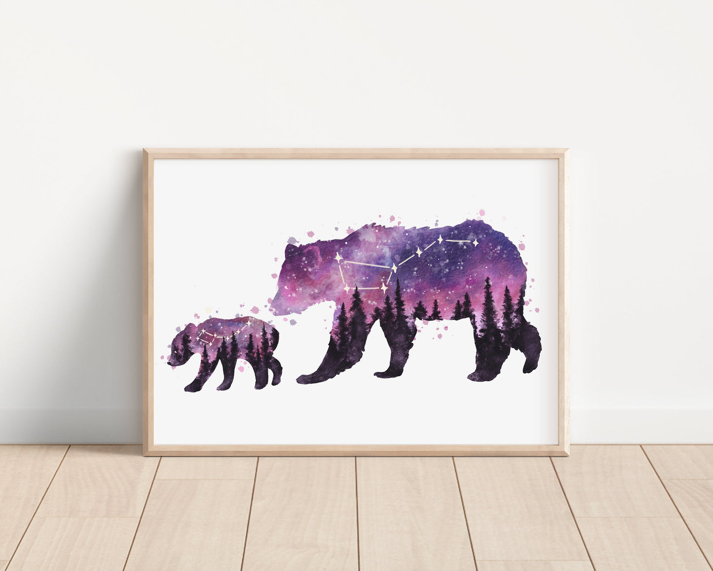 Space Bear Constellation Animal Wall Art Print | Celestial Forest Nature Decor | Night Sky Astronomy Home Gift - Debra Marie Art