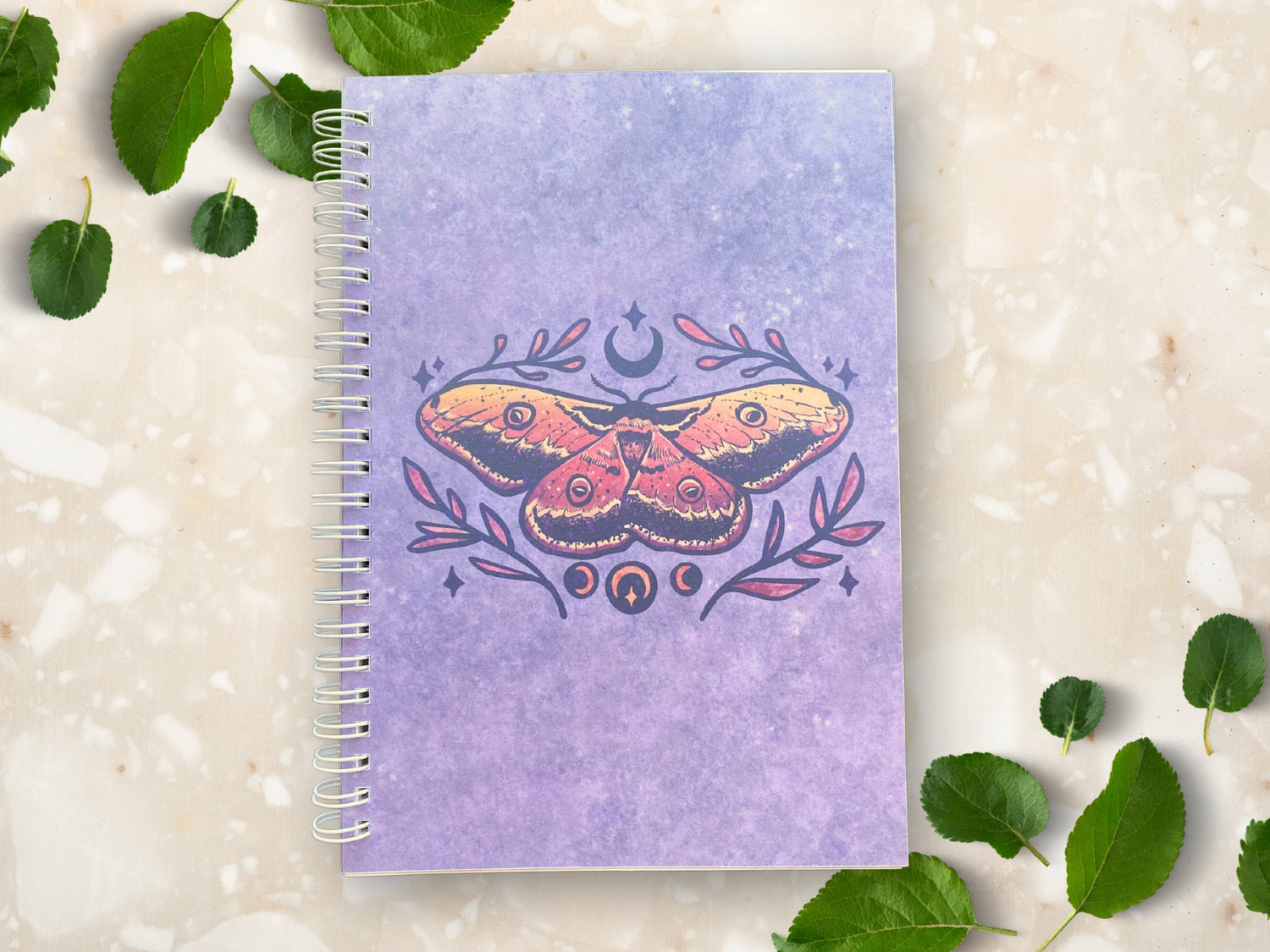 A5 Moth Reusable Sticker Book | Fall Witchy Album Display Organizer | Cute Sticker Storage Keeper - Debra Marie Art