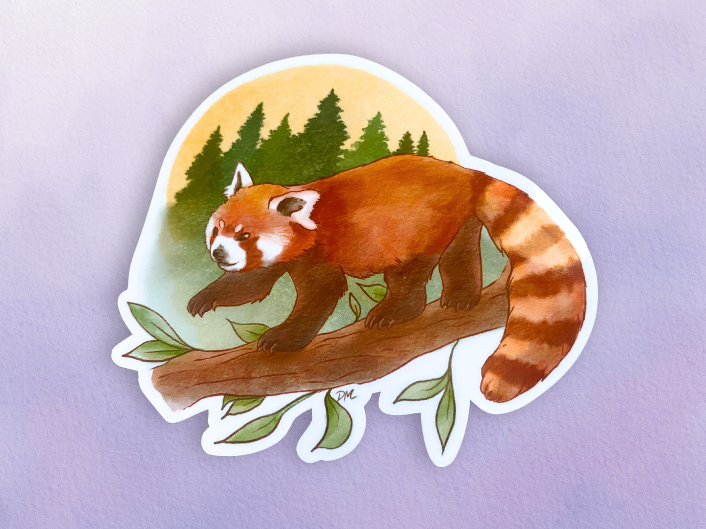 Red Panda Sticker | Animal Vinyl Sticker | Cute Forest Sticker For Water Bottle - Debra Marie Art