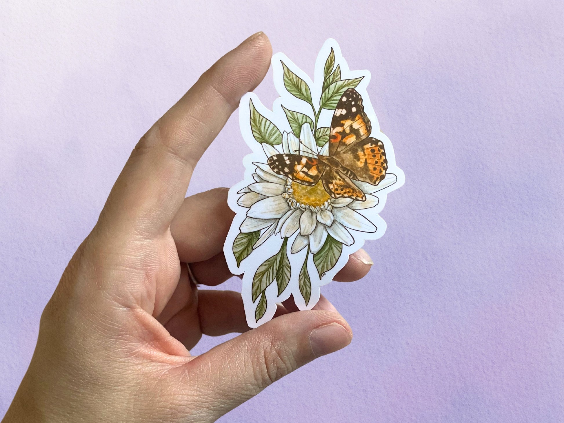 Butterfly Sticker Set | Nature Animal Sticker Pack | Flower Vinyl Waterproof Stickers For Water Bottle - Debra Marie Art